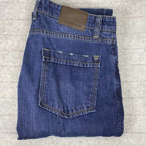 Carbon 2 Cobalt Men's Straight Leg Button Fly 36x32 Jeans 11" Rise - Picture 1 of 6